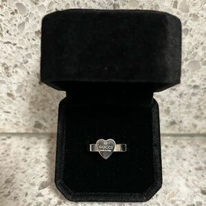GUCCI Trademark Heart Ring Size 8